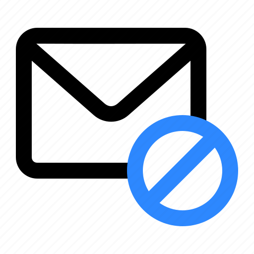 Block, blocked, email, mail, message icon - Download on Iconfinder
