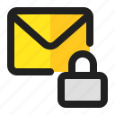 lock, email, mail, messages, communications 