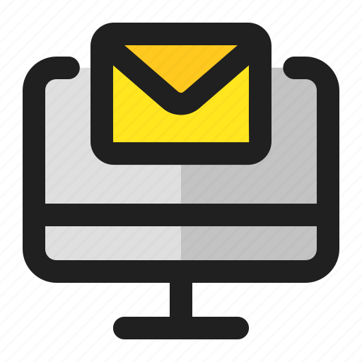 Monitor, email, mail, message, communications icon - Download on Iconfinder