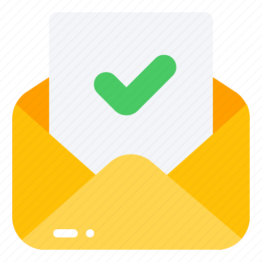 Approved, mark, email, mail, envelope, message, letter icon - Download on Iconfinder