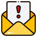 spam, alert, email, mail, envelope, message, letter