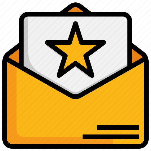 Star, email, communications, mail, message, envelope icon - Download on Iconfinder