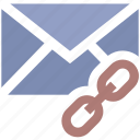 chain, envelope, letter, link, message, url 