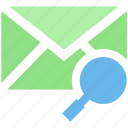 email, envelope, letter, magnifier, message, search