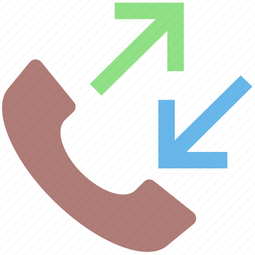 Arrows, calls, incoming, outgoing, phone, telephone icon - Download on Iconfinder