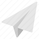 email, paper, plane, send