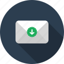 download, envelope, letter, mail, restore, save