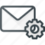 email, envelope, mail, message, settings 