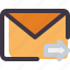 email, envelope, forward, letter, mail 