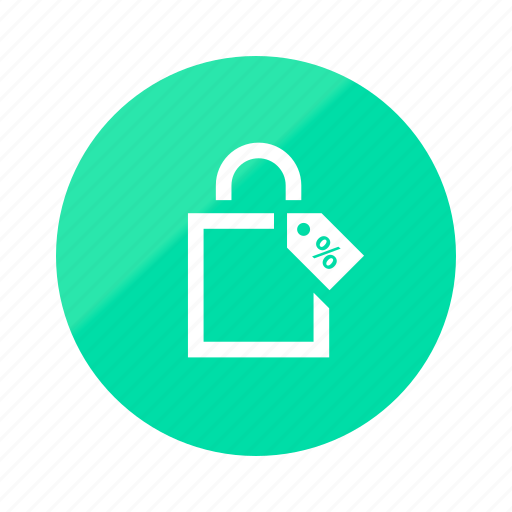 Bag, emerald, gradient, half, ecommerce, shop, store icon - Download on Iconfinder