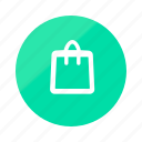 basket, emerald, gradient, half, bag, cart, ecommerce