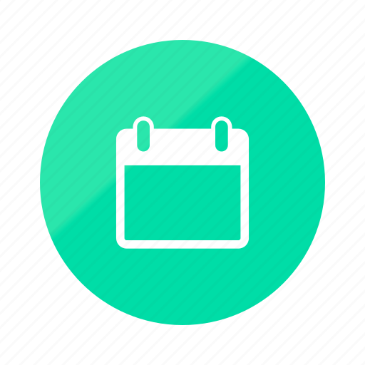 Calendar, emerald, gradient, half, calender, month, time icon - Download on Iconfinder