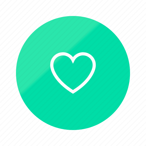 Emerald, gradient, half, heart, favorite, favorites, love icon - Download on Iconfinder