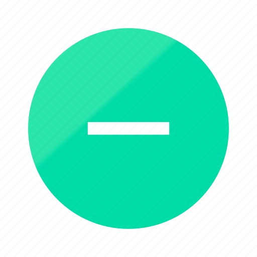 Emerald, gradient, half, minus, cancel, close, remove icon - Download on Iconfinder