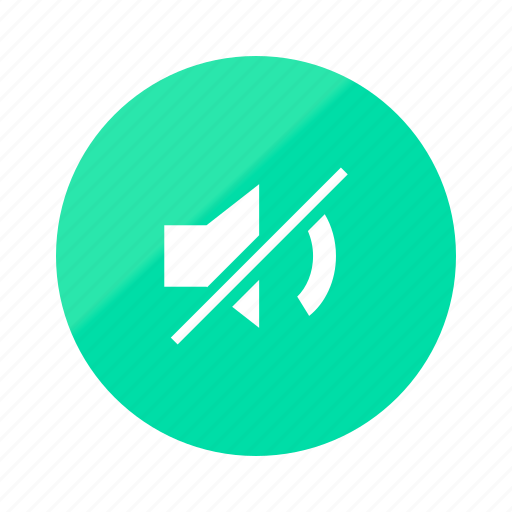 Emerald, gradient, half, mute, media, silent, sound icon - Download on Iconfinder