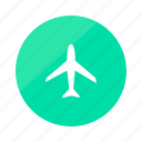 emerald, gradient, half, plane, airplane, flight, travel 