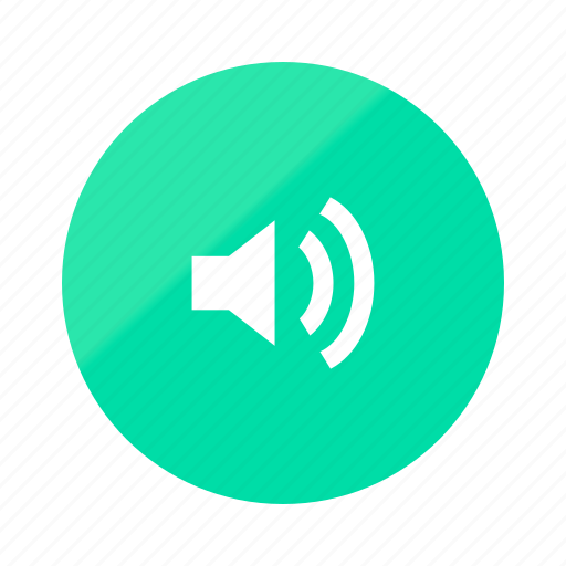 Emerald, gradient, half, volume, audio, multimedia, player icon - Download on Iconfinder