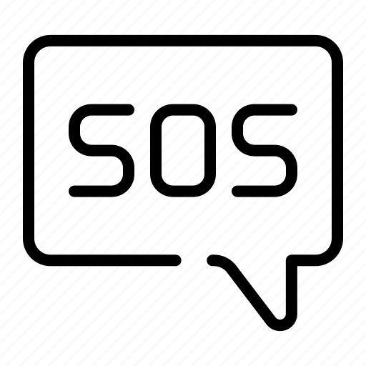 Sos, chat, bubble, emergency, healthcare, and, medical icon - Download on Iconfinder