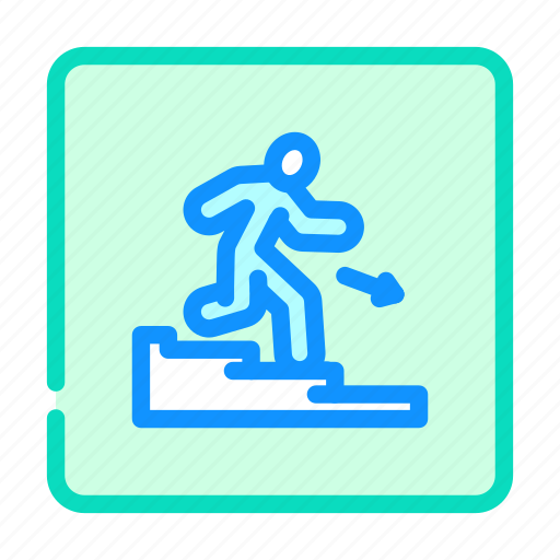Staircase, down, evacuation, emergency, fire, exit icon - Download on Iconfinder