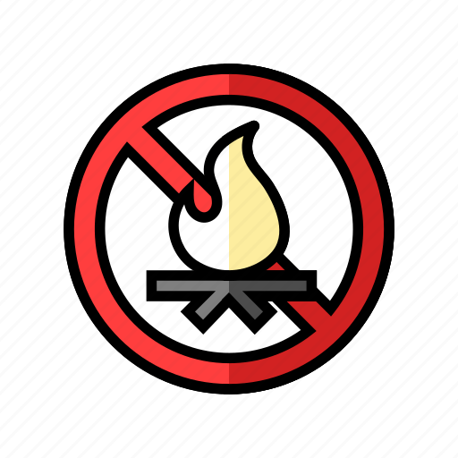 No, campfires, emergency, safety, security, danger icon - Download on Iconfinder