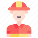firefighter, avatar, fireman, safety