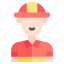 firefighter, avatar, fireman, safety 