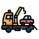 car, towing, crane, truck, tow, breakdown, transportation, service