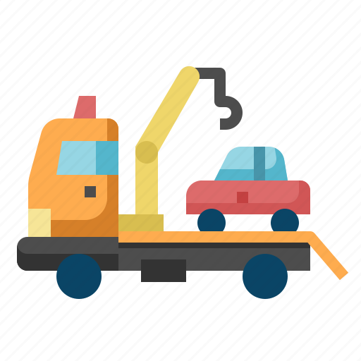 Car, towing, crane, truck, tow, breakdown, transportation icon - Download on Iconfinder