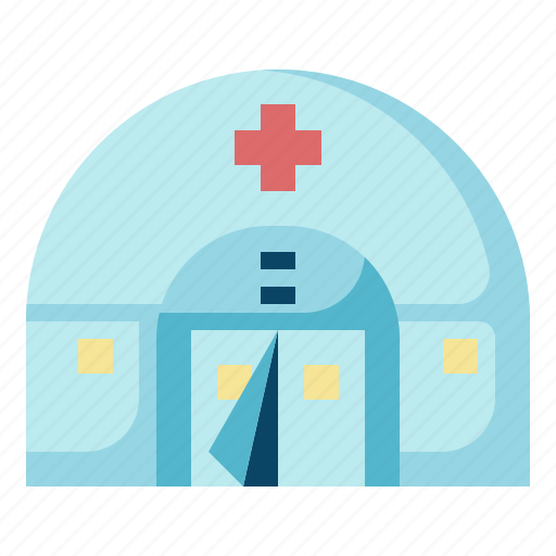 Hospital, red, cross, first, aid, tent, camp icon - Download on Iconfinder