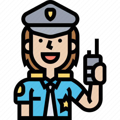 Police, woman, guard, security, uniform icon - Download on Iconfinder