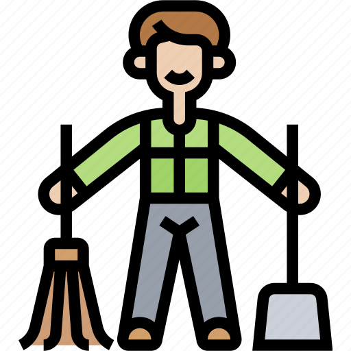 Public, worker, sweep, cleaning, road icon - Download on Iconfinder