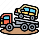 tow, truck, carry, transport, vehicle