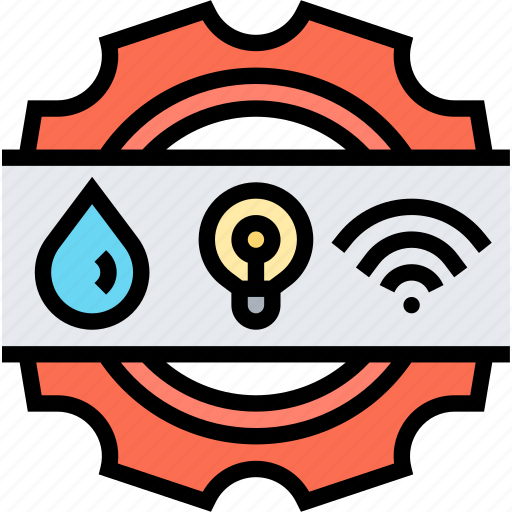 Public, utilities, foundation, engineering, gear icon - Download on Iconfinder