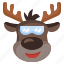 reindeer, cool, season, winter, emoji, christmas, xmas 