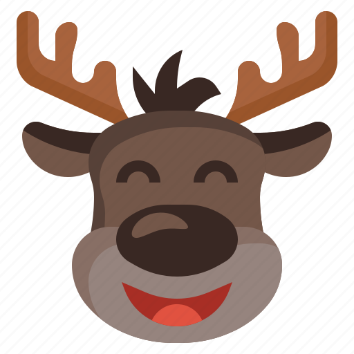 Reindeer, happy, winter, deer, christmas, xmas, snow icon - Download on Iconfinder