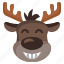 reindeer, smiley, emoji, fun, xmas, christmas 