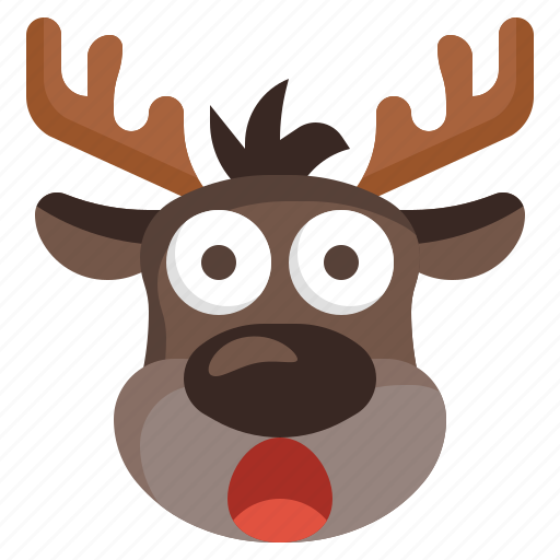 Reindeer, surprised, emoji, xmas, christmas, winter icon - Download on Iconfinder
