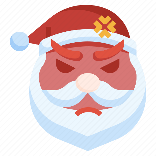 Santa, angry, face, xmas, christmas, winter, snow icon - Download on Iconfinder