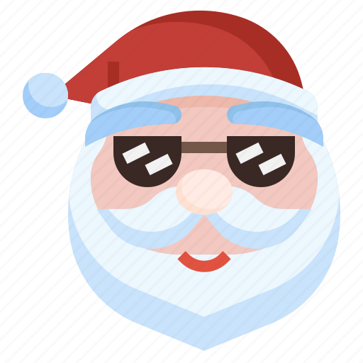 Santa, cool, emoji, claus, christmas, xmas, winter icon - Download on Iconfinder