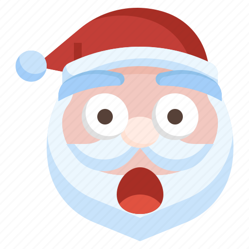 Santa, surprised, claus, emoticons, christmas, emoji, xmas icon - Download on Iconfinder