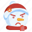 snowman, angry, snow, emoji, xmas, christmas, winter 