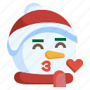 snowman, love, xmas, emoji, fun, snowflake, christmas