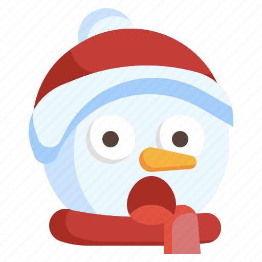 Snowman, surprised, smileys, emoji, surprise, feelings, winter icon - Download on Iconfinder