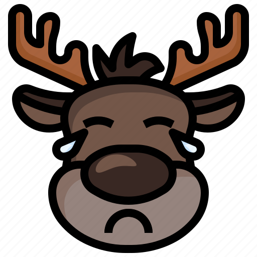 Reindeer, sad, emoji, deer, xmas, christmas, winter icon - Download on Iconfinder