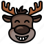 reindeer, smiley, emoji, fun, xmas, christmas 