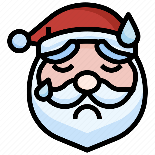 Santa, sad, emoticons, emoji, claus, christmas, xmas icon - Download on Iconfinder
