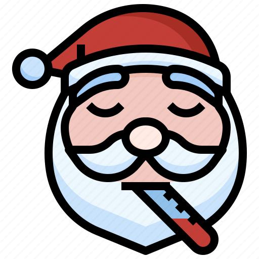 Santa, sick, emoji, claus, christmas, xmas, winter icon - Download on Iconfinder