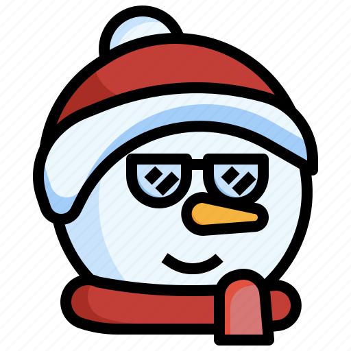 Snowman, cool, freeze, winter, emoji, christmas, xmas icon - Download on Iconfinder