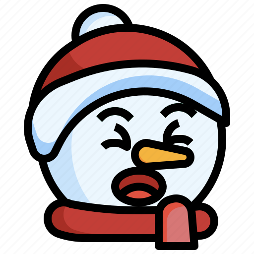 Snowman, laughing, fun, emoji, xmas, winter, snow icon - Download on Iconfinder