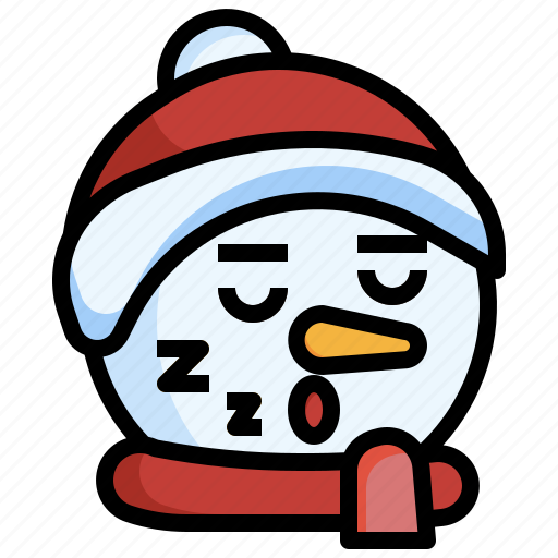 Snowman, sleepy, feelings, emoji, emoticons, snow, winter icon - Download on Iconfinder